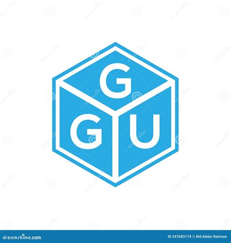 GGU Letter Logo Design on Black Background. GGU Creative Initials ...