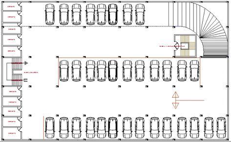 Basement car parking lot floor plan ... | Parking design, Car park ...