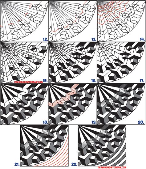 How to Draw Cool Optical Illusion Drawing Trick with Easy Step by Step ...