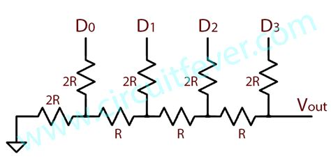 R - 2R Ladder Digital to Analog Converter - Circuit Fever