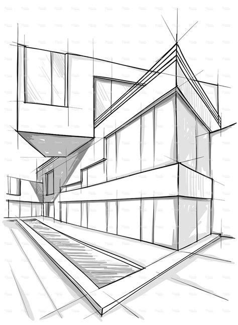 architecture stock vector art 17014990 - iStock Buildings Sketch ...