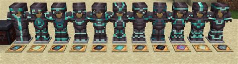 All of the new armor trim patterns & colors on netherite armor! : r ...