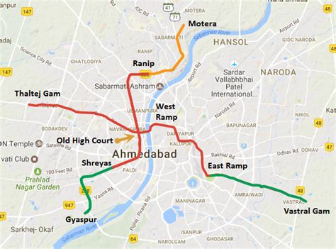 Ahmedabad Metro Route Map