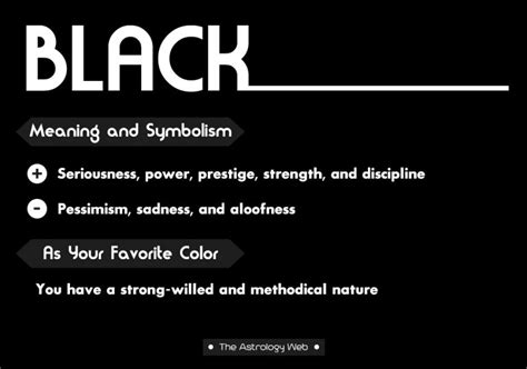 Black Color Meaning and Symbolism | The Astrology Web