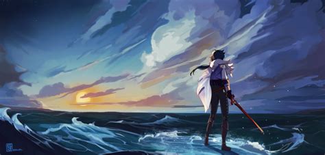 A walk across the sea : Genshin_Impact in 2021 | Impact, Fan art, Anime