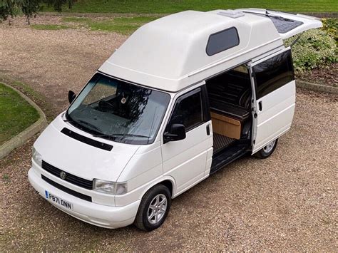 VW T4 Transporter Camper Van 4 Berth 2.4D White High Top Nice Spec ...