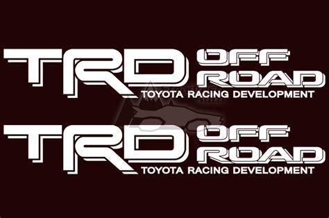 2 New TRD Decals White 4x4 Tacoma Tundra 4Runner | eBay