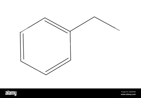 Chemical Structure of Ethylbenzene, Anatomy Of Ethylbenzene, Molecular ...