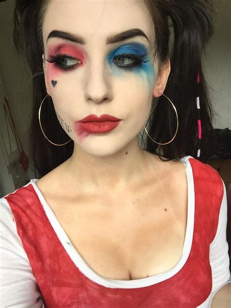 Easy Harley Quinn Makeup Black And Red