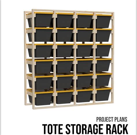 DIY 27 Gallon Tote Storage Rack plans Only - Etsy в 2024 г