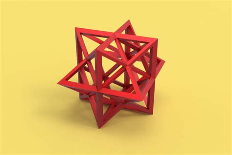 Wireframe Rhombic Dodecahedron - 3D Model by 3dsldworks