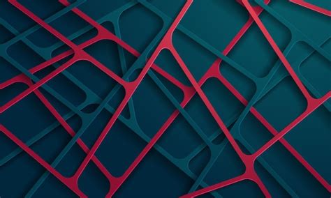 Free Vector | Abstract blue and red paper cut background with simple shapes