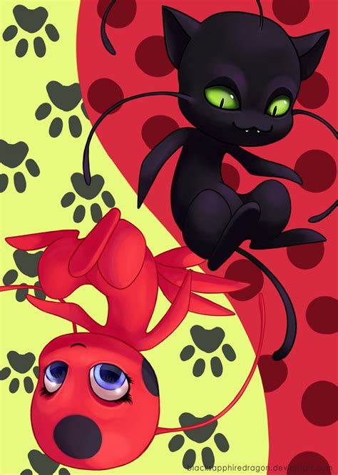 Tikki and Plagg by blacksapphiredragon on DeviantArt