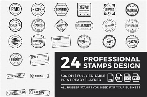 Stamp Collection Rubber Stamp Design Company Stamp Custom Art Rubber ...