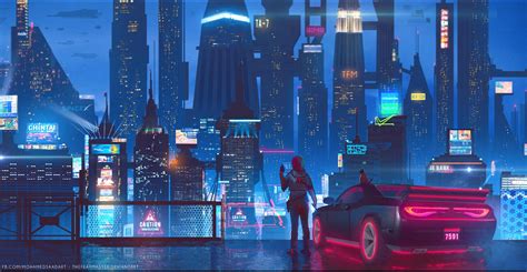 Cyberpunk City [2099x1088] : r/wallpapers