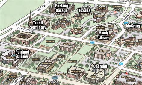 Baylor University Campus Map - Map Of Amarillo Texas