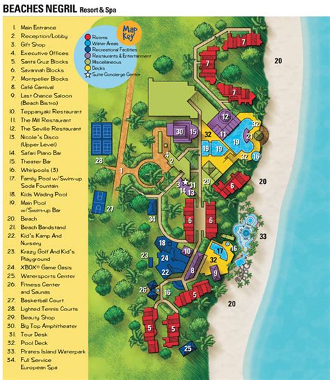 Resort Map | Beaches Negril Resort & Spa | Negril, Jamaica