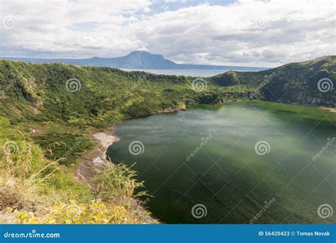 Crater of Taal Volcano stock image. Image of lake, beautiful - 56420423