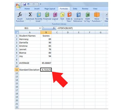 How to Calculate Mean and Standard Deviation With Excel 2007