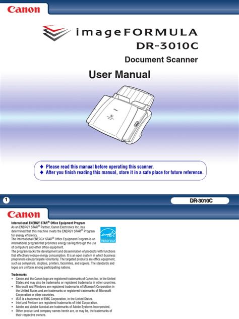 Canon 3010c Manual | PDF | Image Scanner | Installation (Computer Programs)