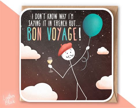 Funny Bon Voyage Card / Goodbye, Sorry You're Leaving, You'll Be Missed ...