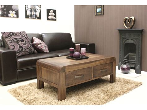 The Walnut Range Coffee Table With Drawers