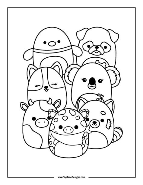 Free Squishmallow Coloring Pages - TopFreeDesigns