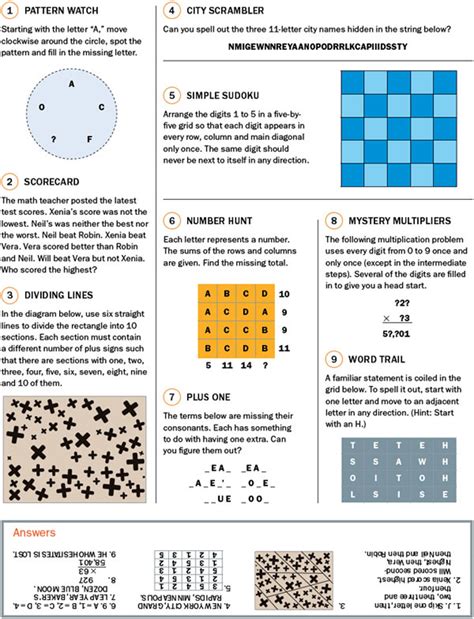 Can You Solve These Mensa Puzzles? | Scientific American