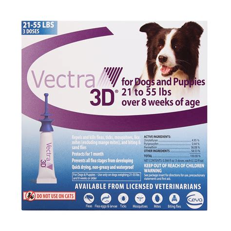 Vectra 3D 21 to 55 lbs 3 dose - Walmart.com - Walmart.com