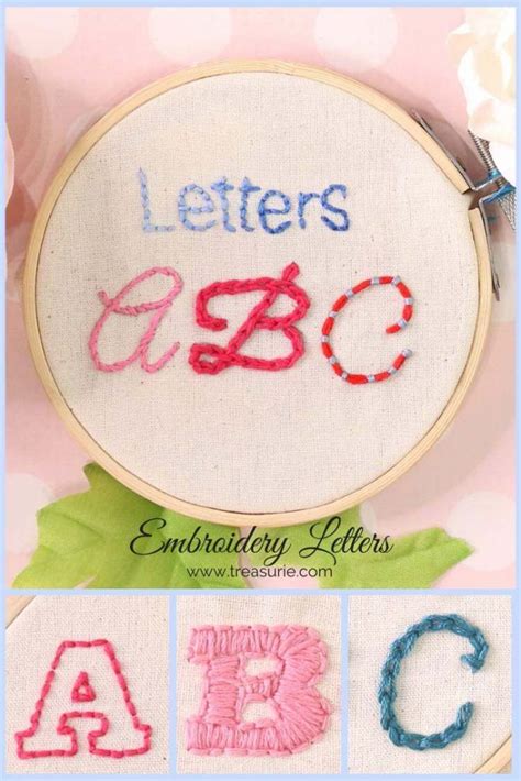 How to Embroider Letters with 11 Stitches | How to embroider letters ...