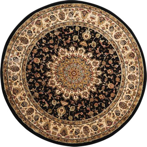 Nourison Delano Black 5 ft. Round Area Rug-370754 - The Home Depot