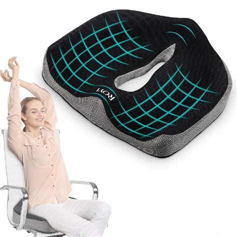 Memory Foam Seat/Chair Cushion for Relieves Back, Sciatica Pain ...