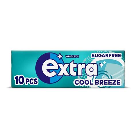 Extra Cool Breeze Chewing Gum Sugar Free 10 Pieces 14g - £0.8 - Compare ...