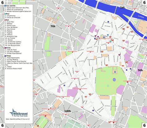 File:Paris 6th arrondissement map with listings.png - Wikitravel Shared