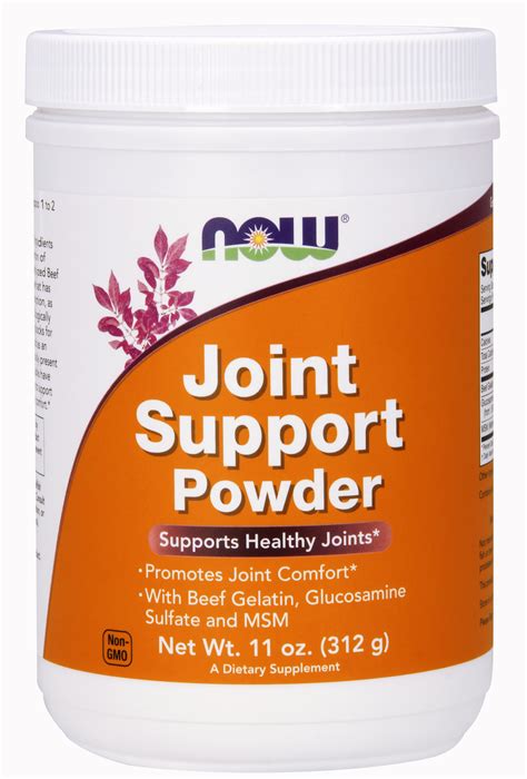 NOW Supplements, Joint Support™ Powder with Beef Gelatin, Glucosamine ...