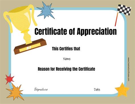 Free Certificate Templates with Funny Certificates For Employees ...