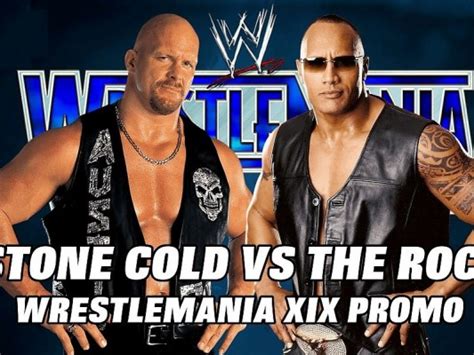 Stone Cold Steve Austin Vs The Rock Promo At Wrestlemania - Rock Vs ...