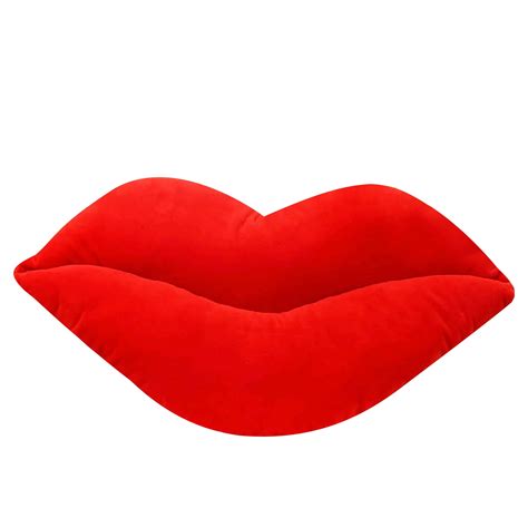 Roliyen Lips Plush Toys Sexy Red Lips Big Lips Pillow Valentine's Day ...