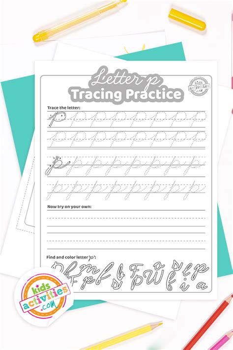 Cursive P Worksheets- Free Printable Cursive Practice Sheets For Letter ...