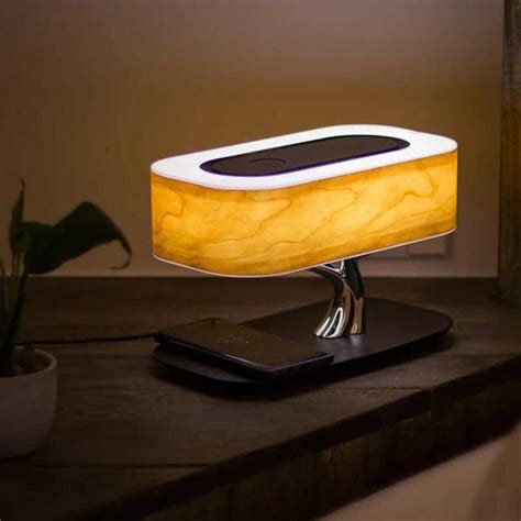 Bedside Lamp with Bluetooth Speaker and Wireless Charger - YEDWO