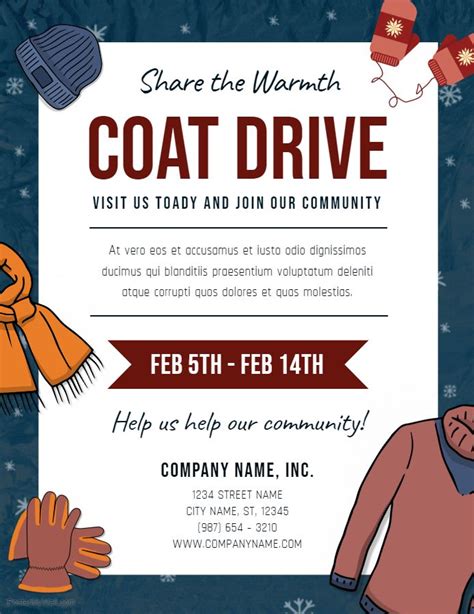 Winter coat drive flyer | Coat drive, Flyer, Fundraising