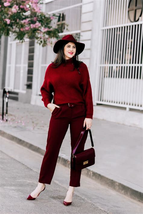 Burgundy Outfit | Monochrome Fashion & Style | Laura Lily