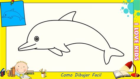 Como dibujar un delfin FACIL paso a paso para principiantes 6 - YouTube