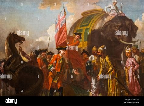 Painting of Robert Clive and Mir Jafar After The Battle of Plassey 1757 ...