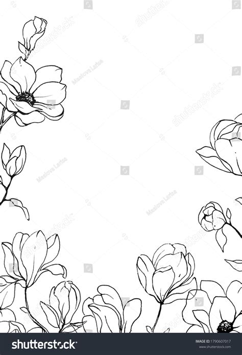 Black Flower Border Designs