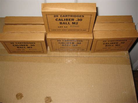 Lake City Army Ammo Plant 10 Boxes Of 308 Winchester Caliber, Lake City ...