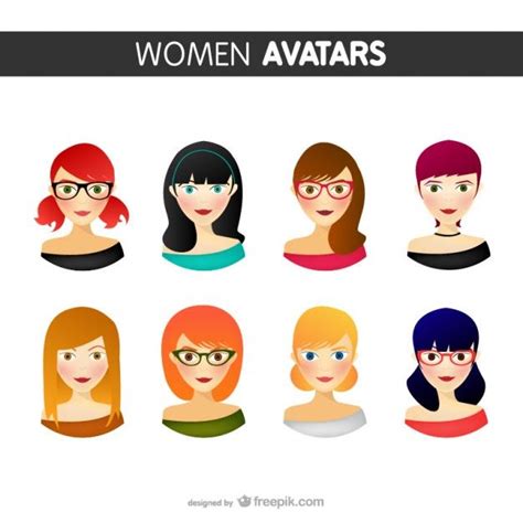 Women avatars pack Freepik-People-pin-13 Avatar Characters, Cartoon ...