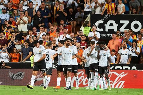 Valencia Spain 04092022 Valencia Players Celebrate Editorial Stock ...