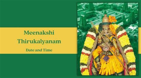 Meenakshi Thirukalyanam 2023 Date, Time, Rituals, and Significance ...