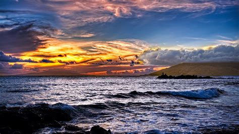 sunset, Sunrise, Clouds, Landscapes, Nature, Waves, Skyscapes, Land ...